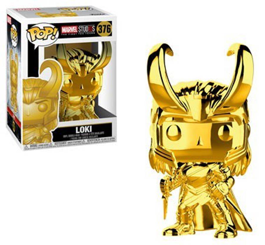POP Marvel 376 Marvel Studios 10 Loki Chrome Vinyl Bobble Head