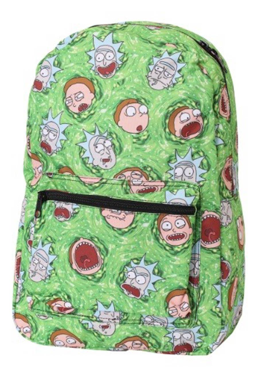 Rick And Morty Portal Sublimated Backpack