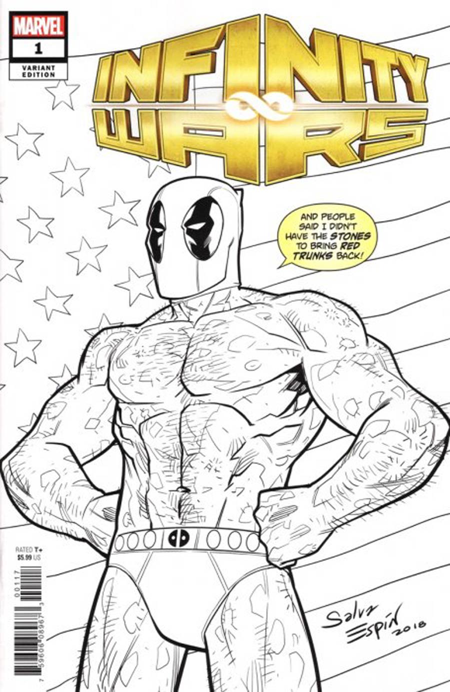 Infinity Wars #1 Cover K Incentive Salvador Espin Party Sketch Variant Cover