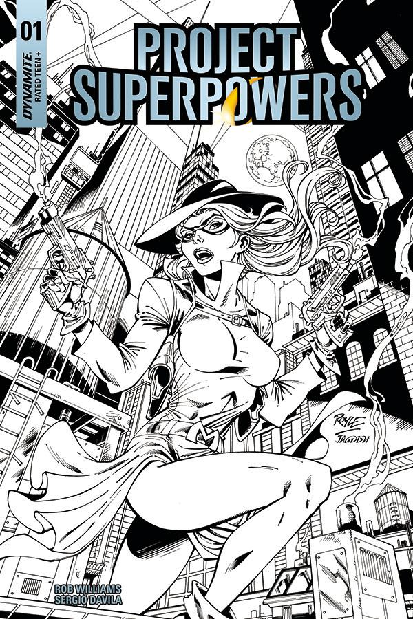 Project Superpowers Vol 3 #1 Cover L Incentive John Royle Black & White Cover