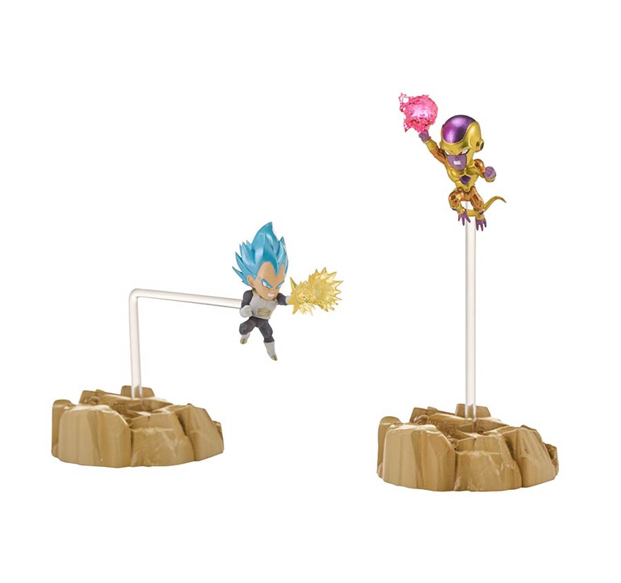 Dragon Ball Super Dragon Stars Nano 2-Pack Action Figure Assortment A - Super Saiyan Blue Vegeta vs Golden Frieza