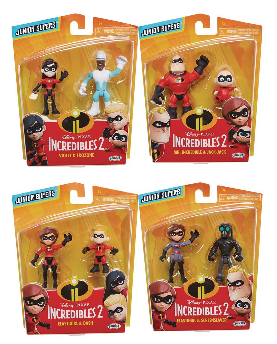 Incredibles 2 Precool 3-Inch 2-Pack Figure Assortment Case