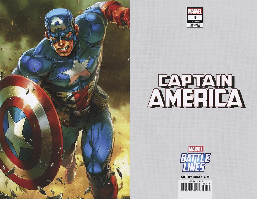 Captain America Vol 9 #4 Cover B Variant Maxx Lim Marvel Battle Lines Cover
