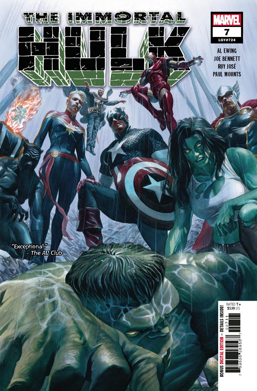 Immortal Hulk #7 Cover A 1st Ptg Regular Alex Ross Cover