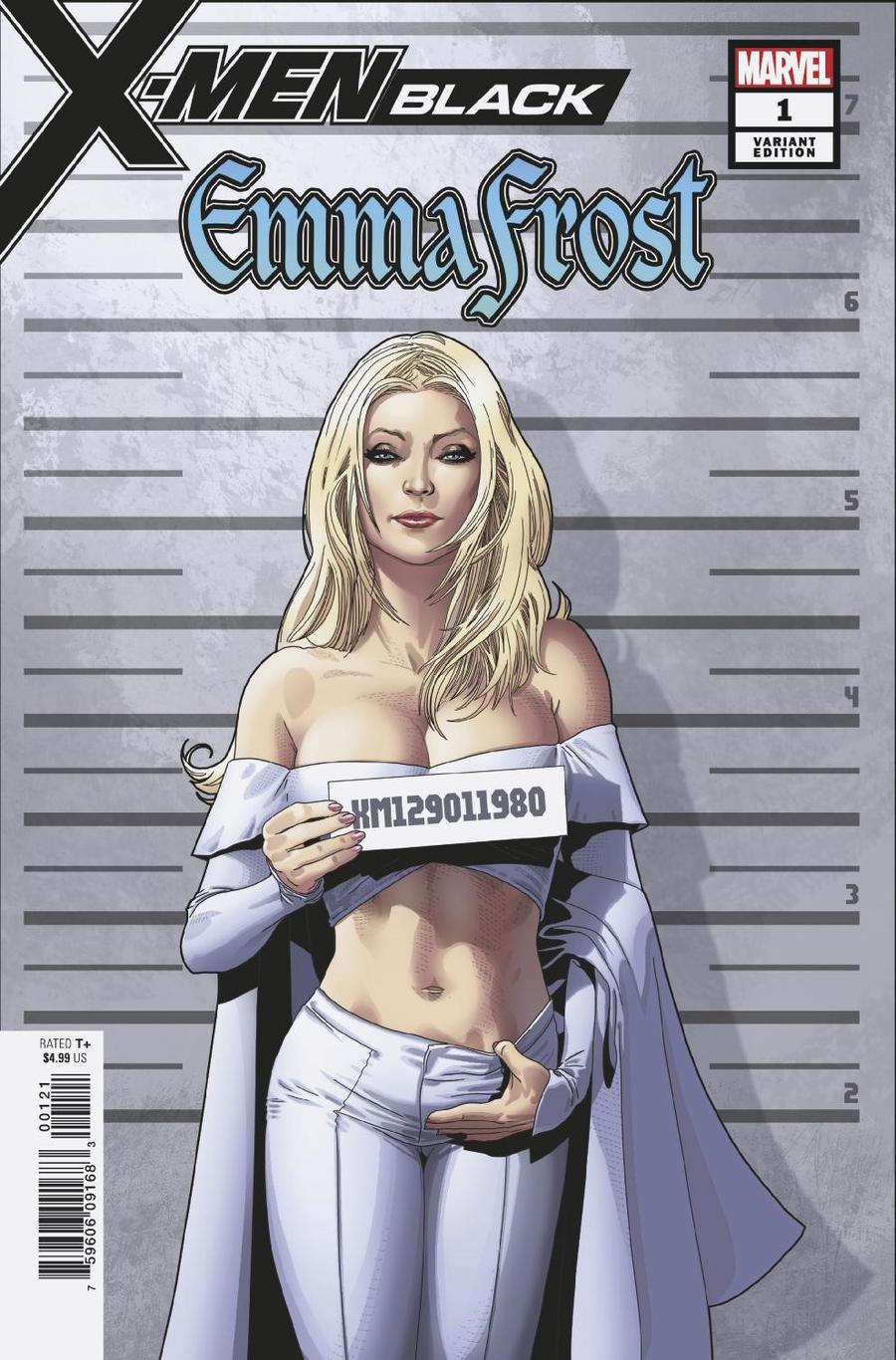 X-Men Black Emma Frost #1 Cover B Variant Salvador Larroca Mugshot Cover