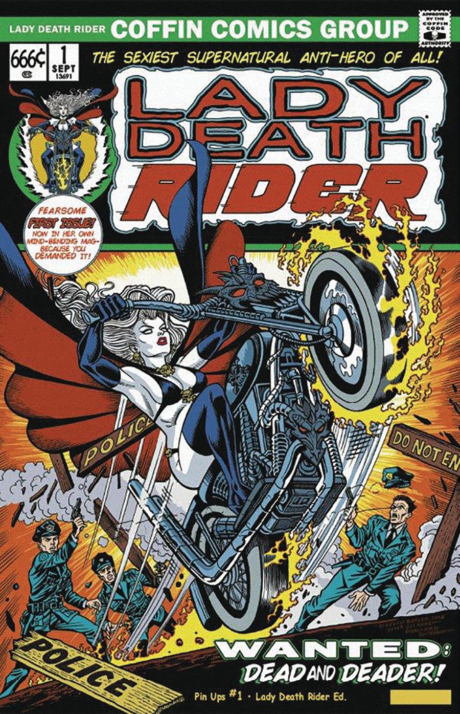 Lady Death Pin-Ups #1 Lady Death Rider Cover A Regular Steven Butler Cover