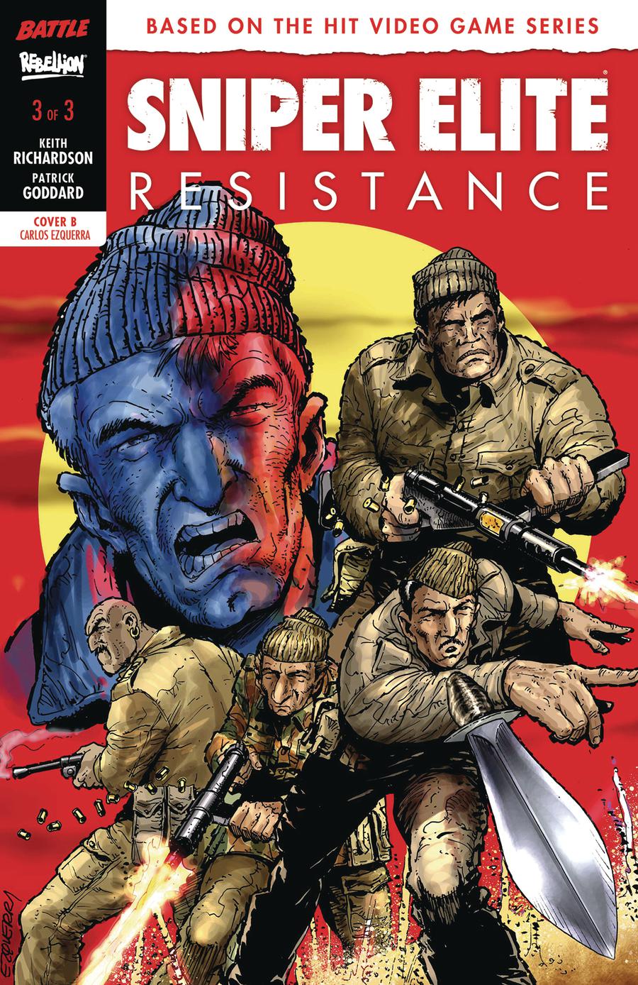 Sniper Elite Resistance #3 Cover B Variant Carlos Ezquerra Cover