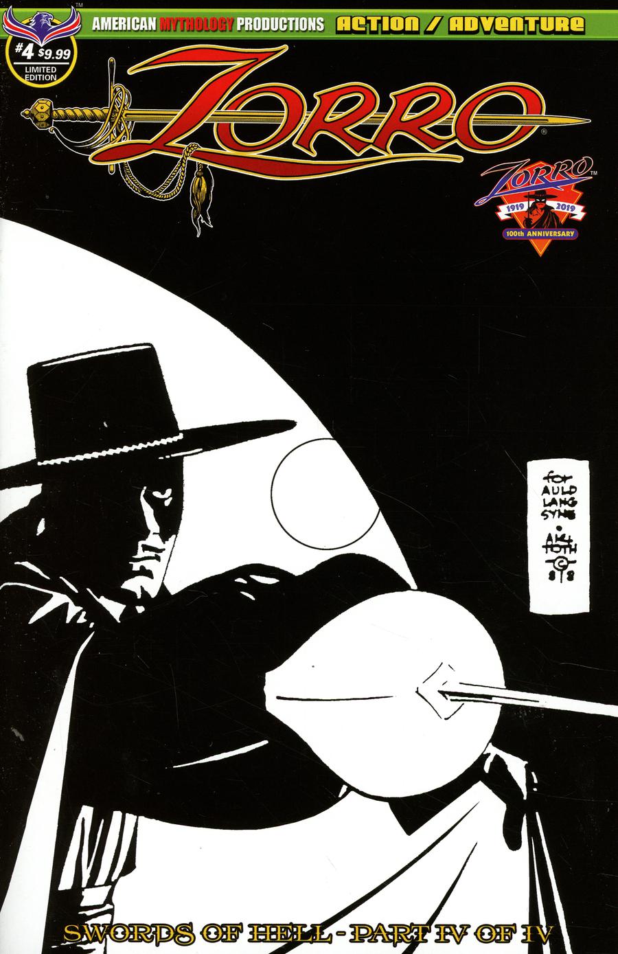 Zorro Swords Of Hell #4 Cover C Variant Alex Toth Visions Of Zorro Limited Edition Cover