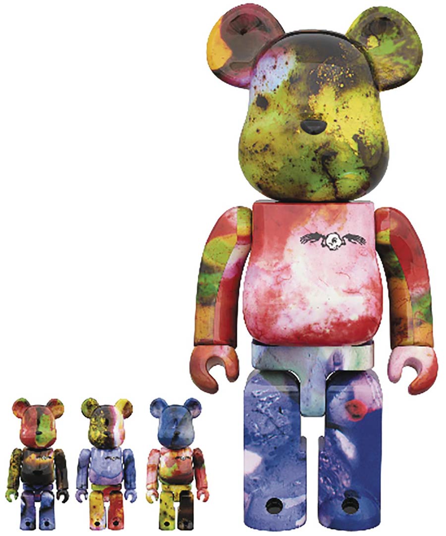 Pushead 3 Color 100 Percent & 400 Percent 4-Pack Bearbrick