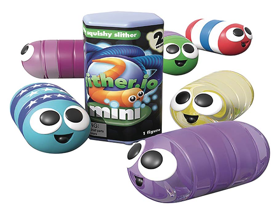 Slither.Io Jumbo Squishy Figure Series 2 Blind Mystery Box 24-Piece Display