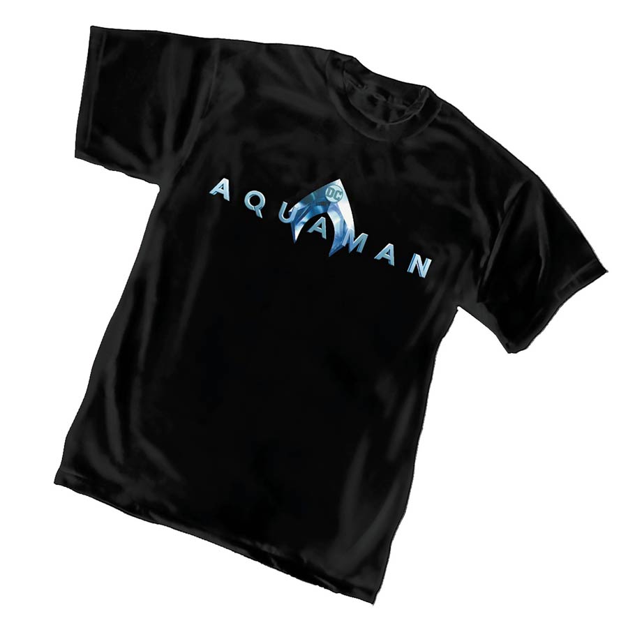 Aquaman Movie Logo T-Shirt Large