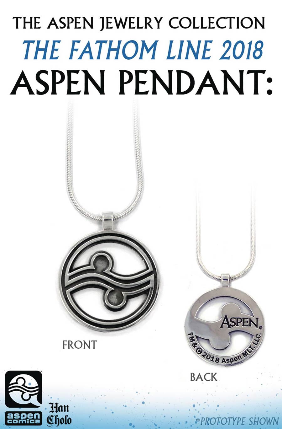 Aspen Jewelry Collection Fathom Line 2018 Aspen Pendant Stainless Steel Edition