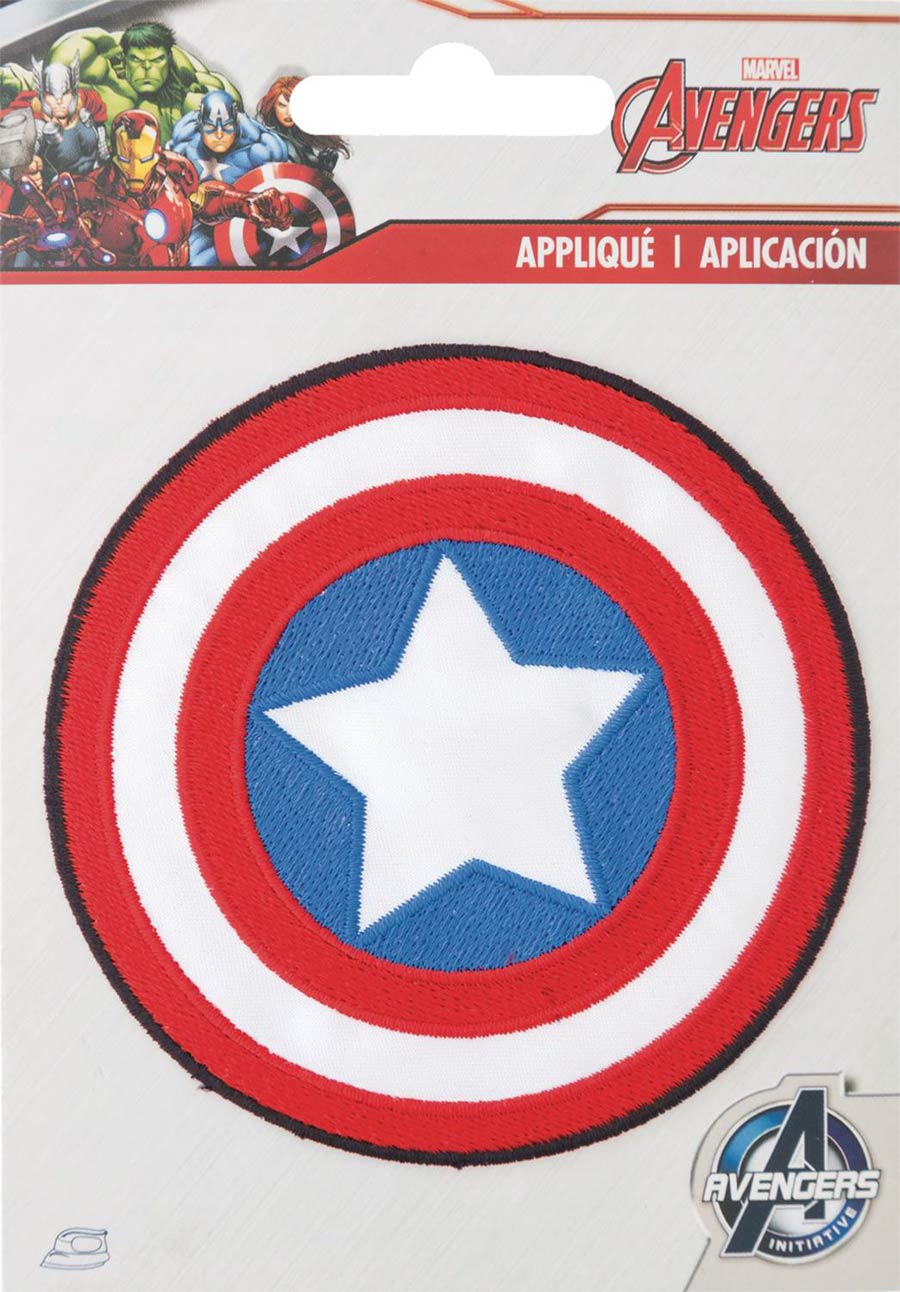 Marvel Heroes Iron On Patch - Captain America Shield