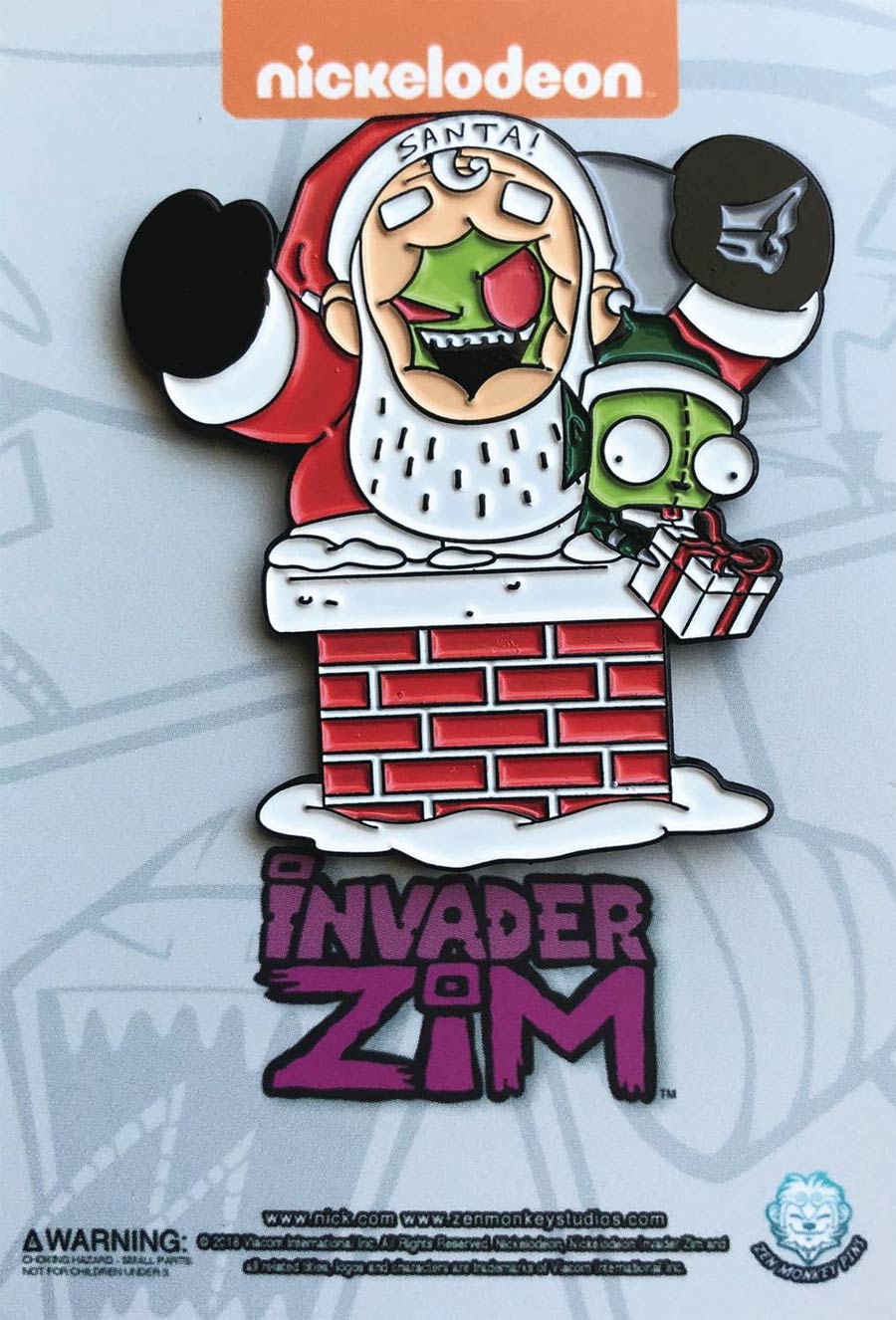 Invader Zim Santa Zim And Elf Gir Pin