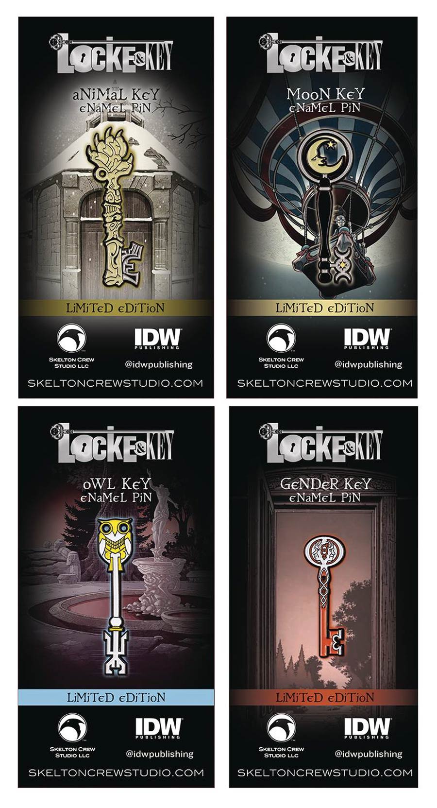 Locke & Key Series II Enamel Pin Set