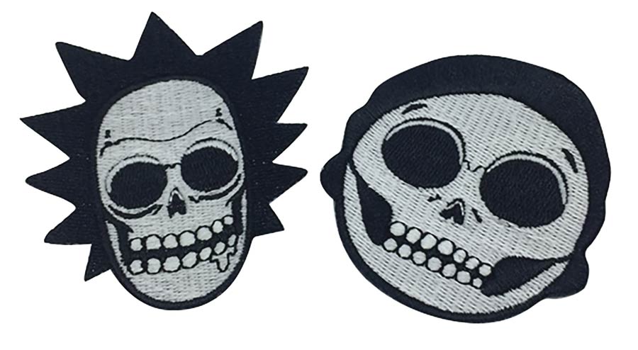 Rick And Morty Glowing Rick And Morty Skulls Patches Set