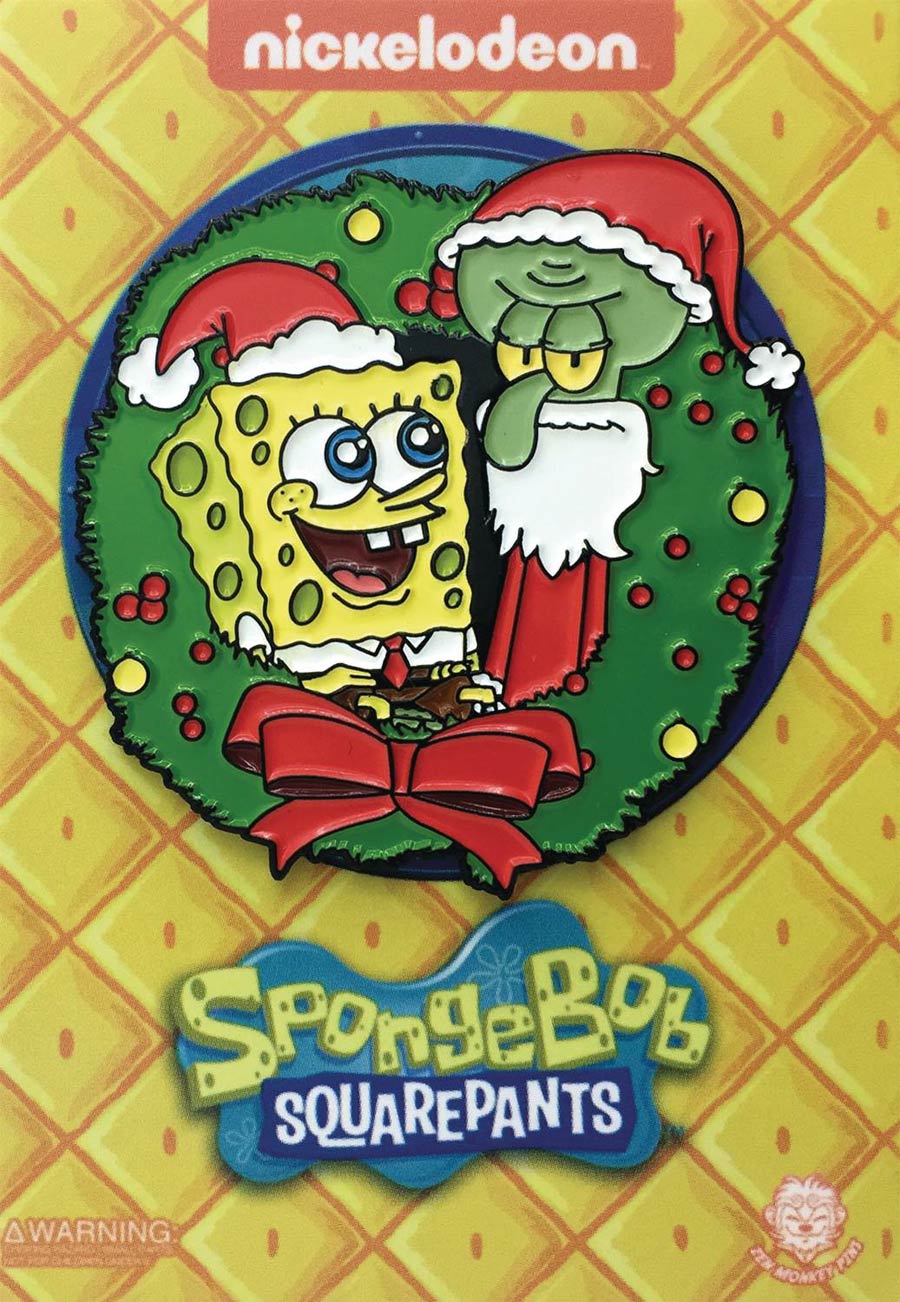 SpongeBob SquarePants Holiday Pin - SpongeBob And Santa Squidward