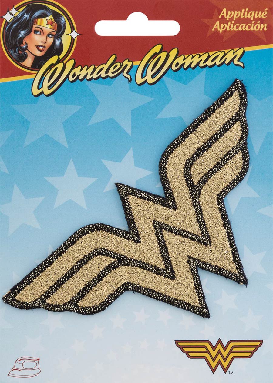 DC Heroes Logo Iron On Patch - Wonder Woman Shimmer