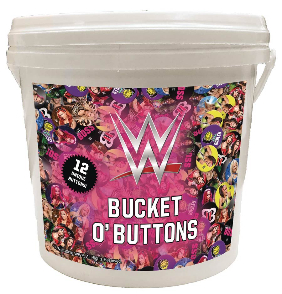 WWE Divas Button 144-Piece Bucket-O-Button Assortment Case