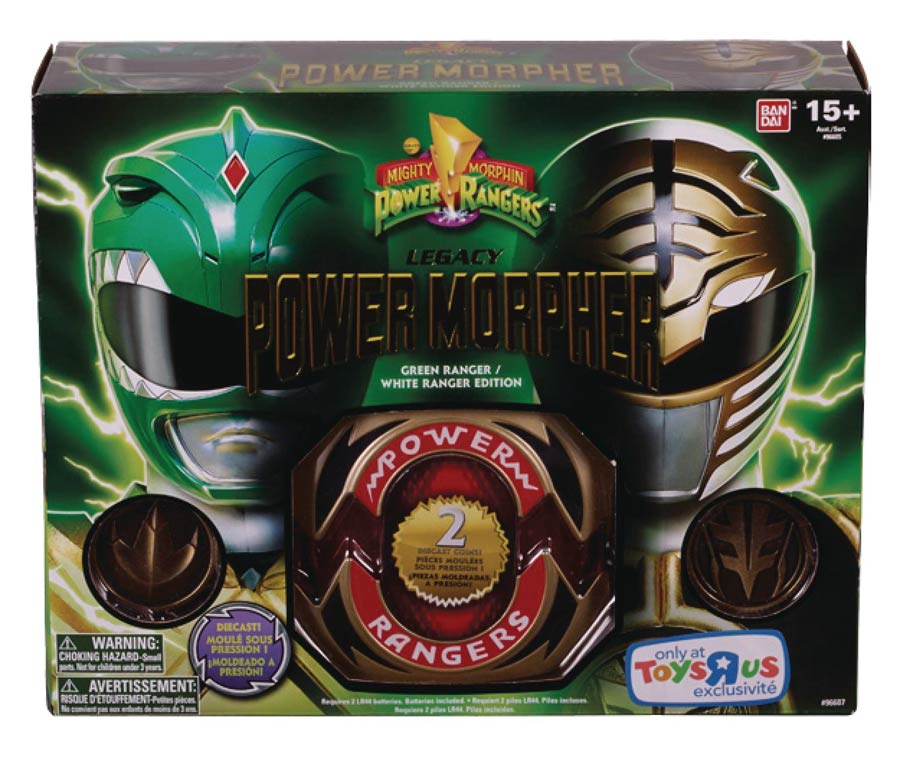 Power Rangers Legacy Mighty Morphin Power Rangers Morpher Green & White Ranger Edition