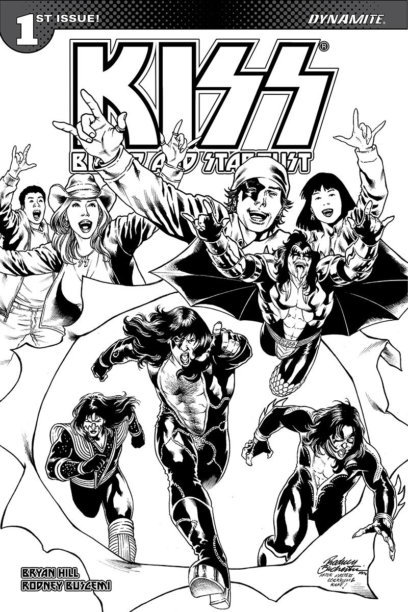 KISS Blood And Stardust #1 Cover H Incentive Rodney Buchemi Black & White Cover