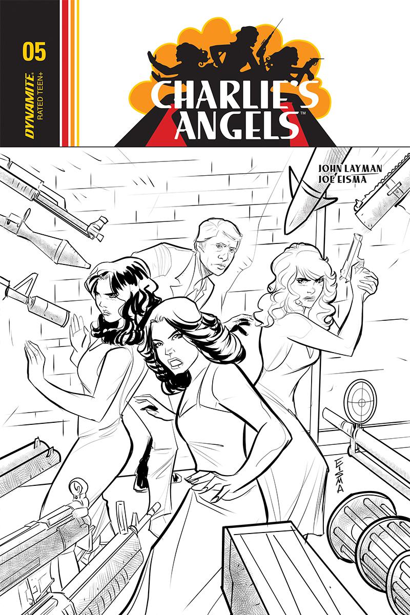 Charlies Angels #5 Cover C Incentive Joe Eisma Black & White Cover