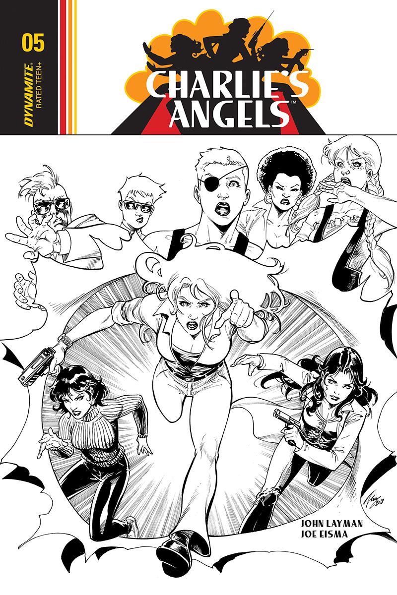 Charlies Angels #5 Cover D Incentive Vicente Cifuentes Black & White Cover