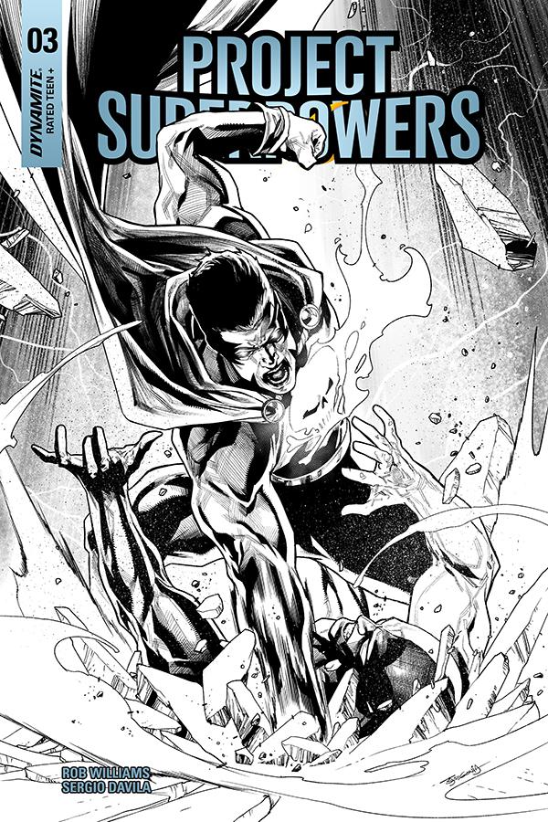 Project Superpowers Vol 3 #3 Cover I Incentive Stephen Segovia Black & White Cover