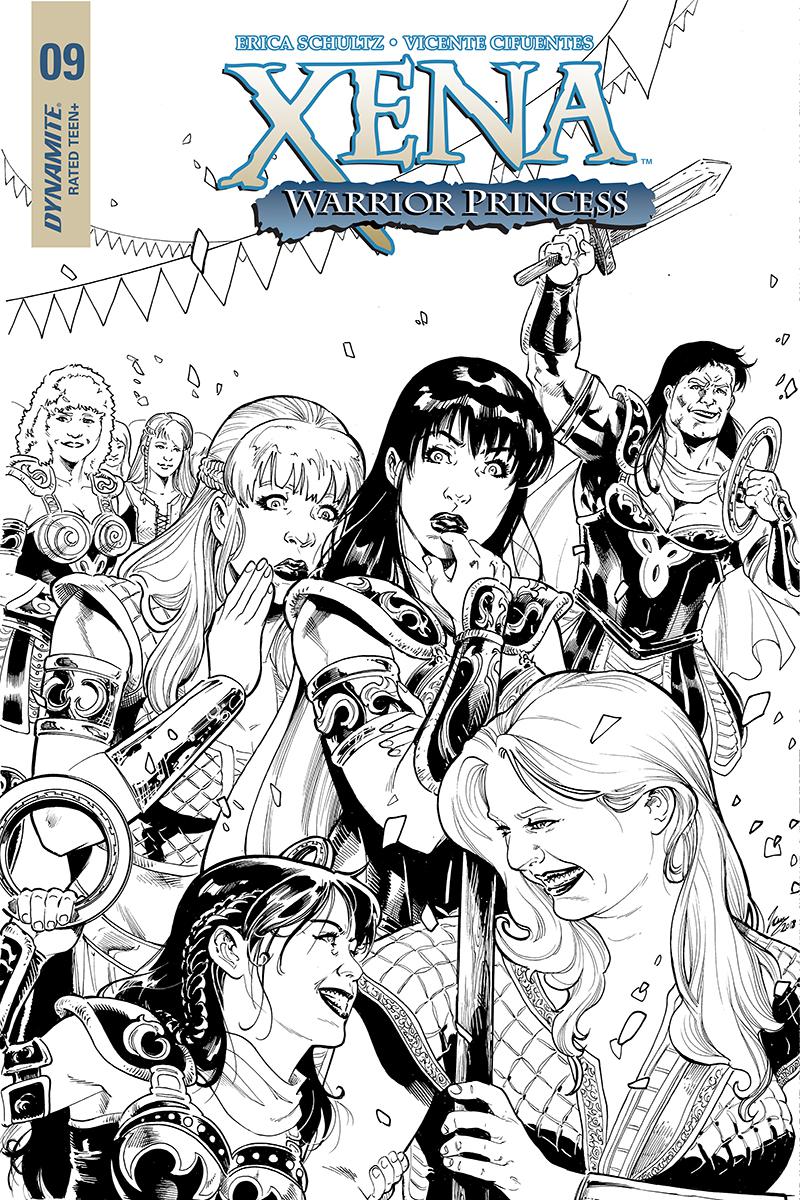 Xena Vol 2 #9 Cover E Incentive Vicente Cifuentes A Black & White Cover