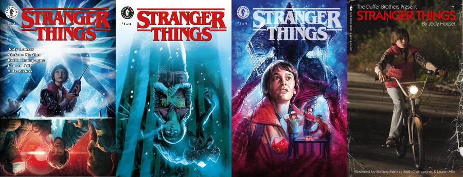 Stranger Things #1 Master Cover Set Blood Red Signature Series Signed By Keith Champagne
