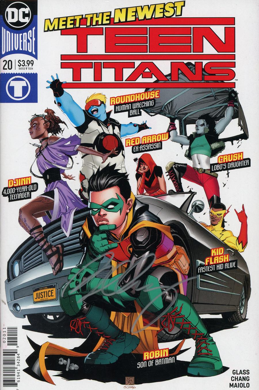 Teen Titans Vol 6 #20 Cover F DF Ultra-Limited Silver Signature Series Signed By Bernard Chang