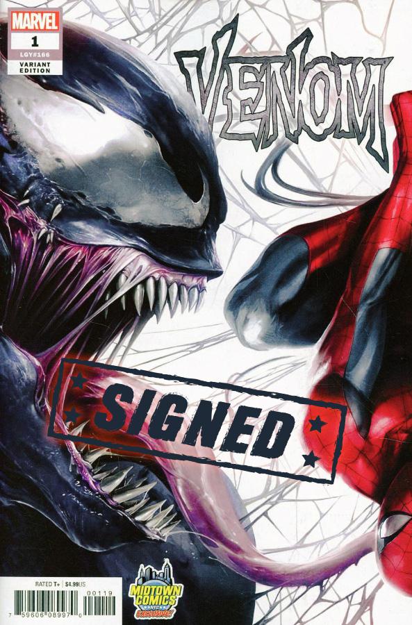 Venom Vol 4 #1  Midtown Exclusive Francesco Mattina & Will Sliney Connecting Variant Cover Signed By Ryan Stegman (Left Side)