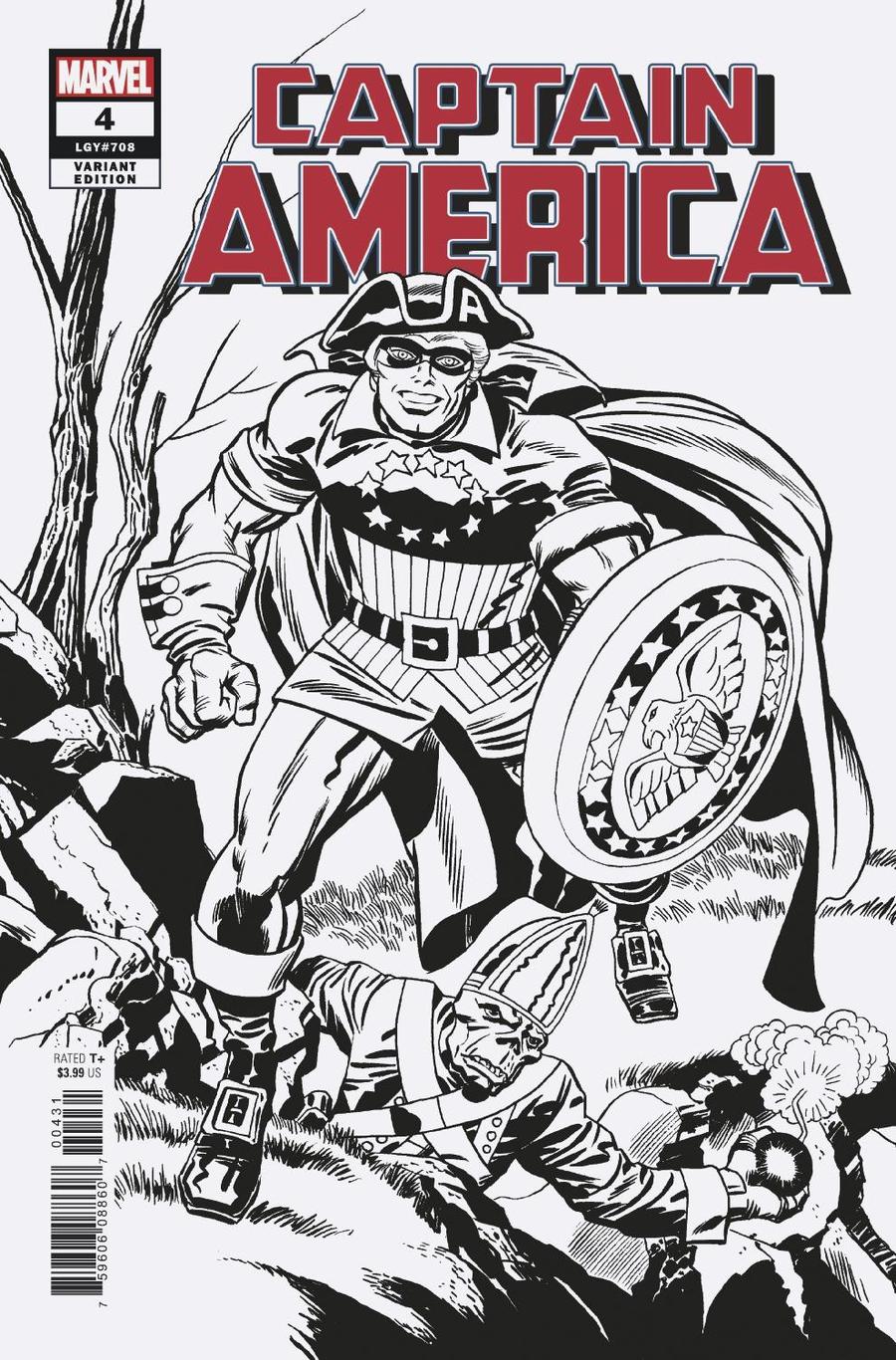 Captain America Vol 9 #4 Cover E Incentive Jack Kirby Remastered Sketch Cover