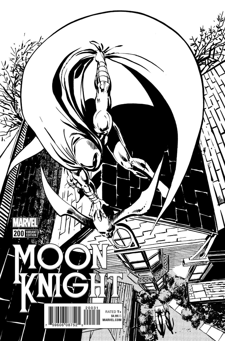 Moon Knight Vol 8 #200 Cover F Incentive Bill Sienkiewicz Remastered Sketch Variant Cover