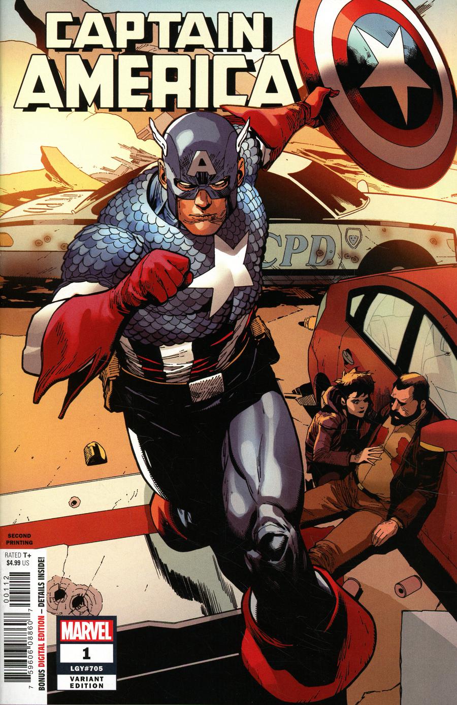 Captain America Vol 9 #1 Cover R 2nd Ptg Variant Leinil Francis Yu Cover