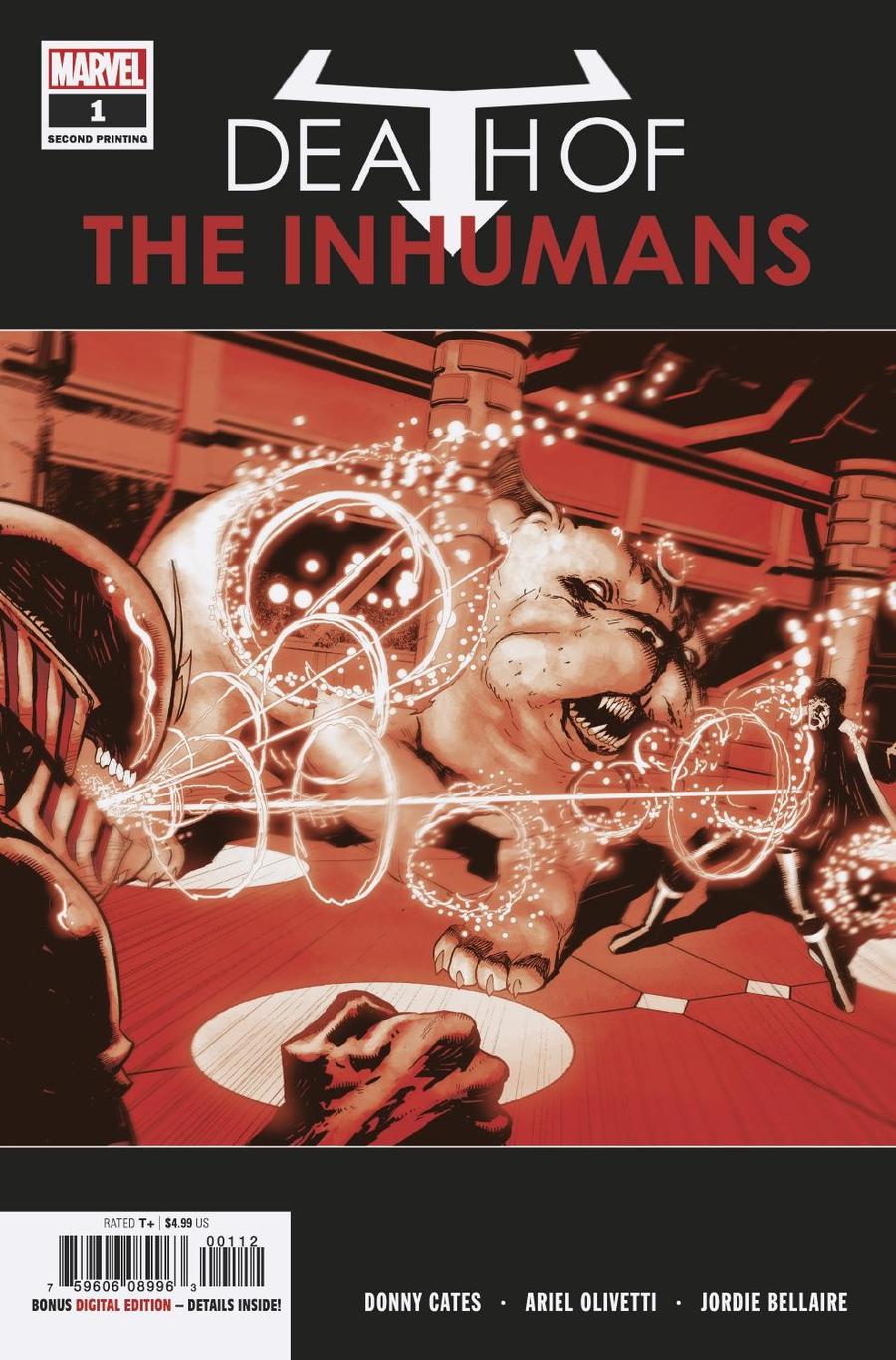 Death Of The Inhumans #1 Cover G 2nd Ptg Variant Ariel Olivetti Cover