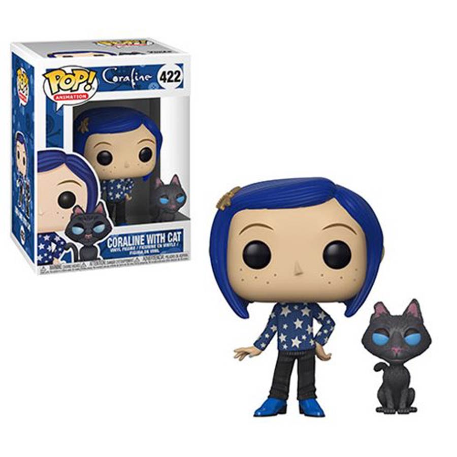 POP Movies 422 Coraline Coraline With Cat Buddy Vinyl Figure