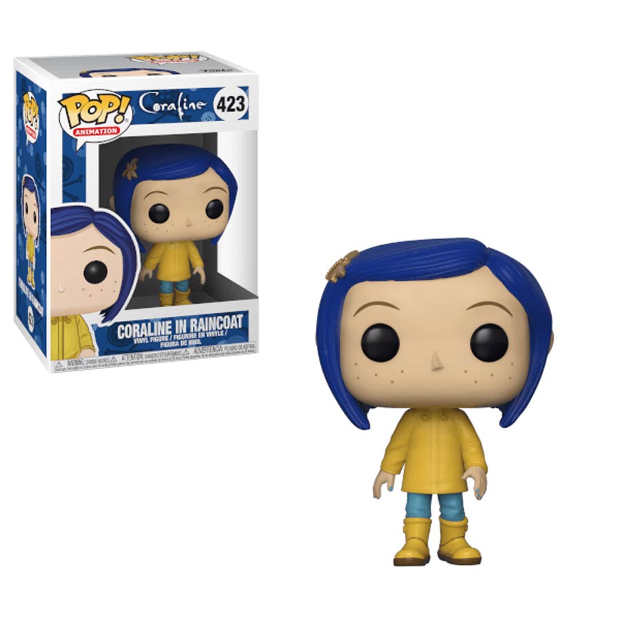 POP Movies 423 Coraline Coraline In Raincoat Vinyl Figure