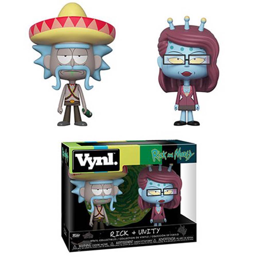 Vynl. Rick And Morty Rick With Sombrero And Unity 2-Pack Vinyl Figure