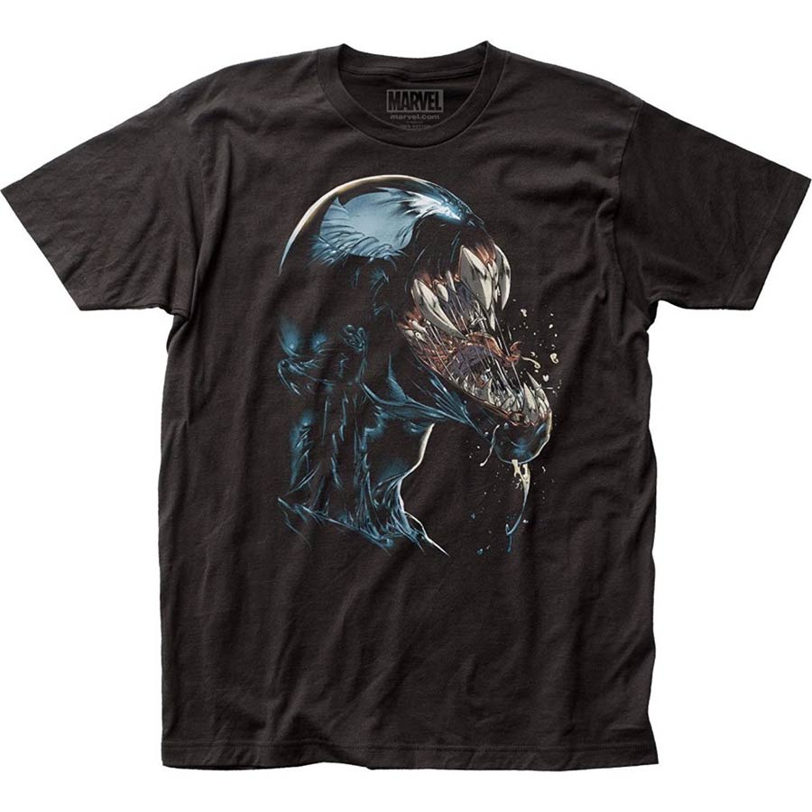 Venom Scream Fitted Jersey Black Mens T-Shirt Large