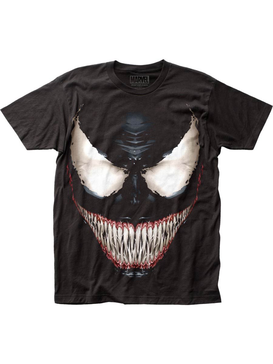 Venom Sinister Smile Fitted Jersey Black Mens T-Shirt Large