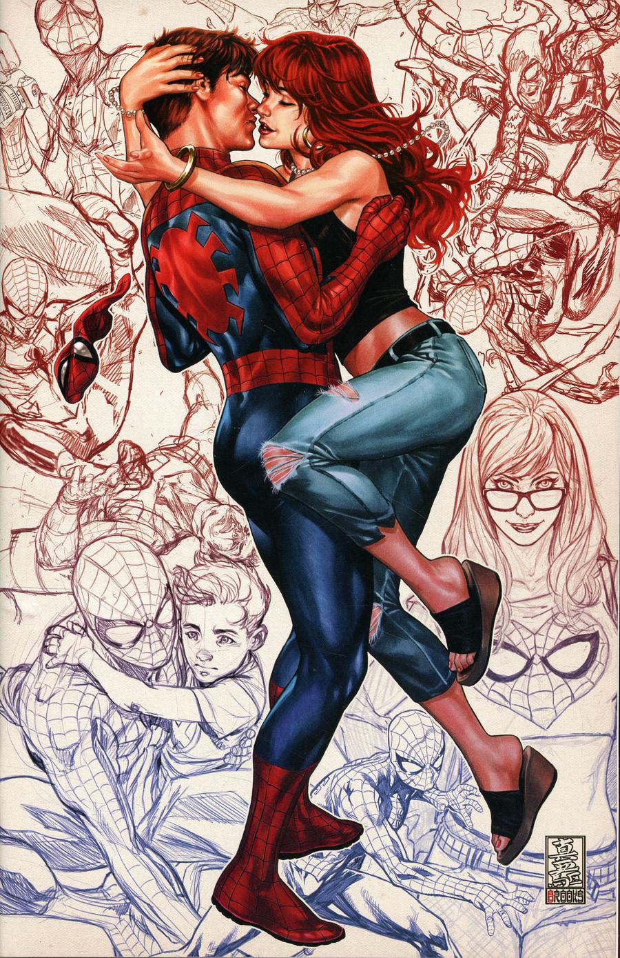Amazing Spider-Man Vol 5 #1 Cover U Comic Sketch Art Exclusive Mark Brooks Super Secret Concept Art Variant Cover