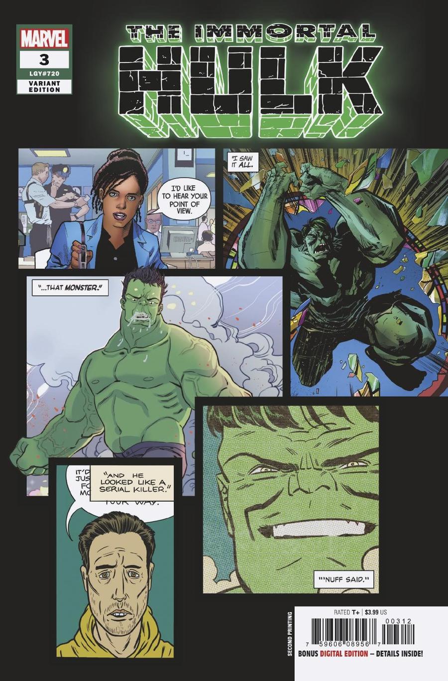 Immortal Hulk #3 Cover C 2nd Ptg Variant Cover