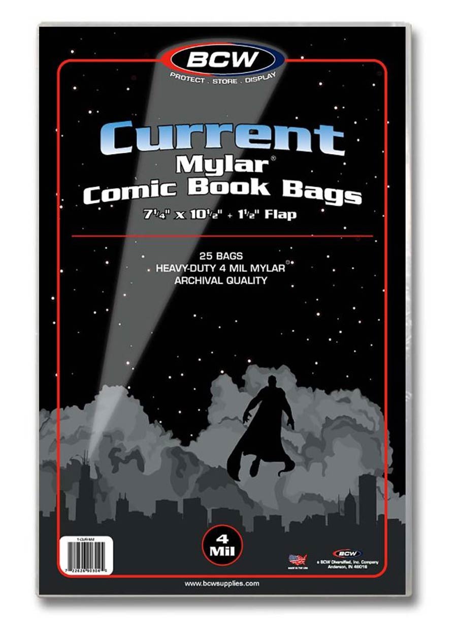 Current Size 4mm Comic Mylar Sleeves 25-Pack