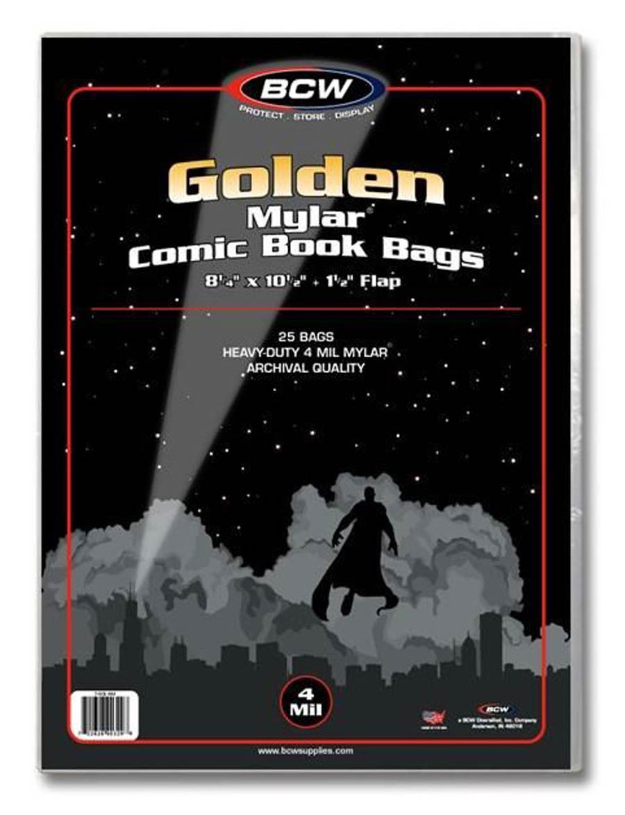 Golden Age Size 4mm Comic Mylar Sleeves 25-Pack