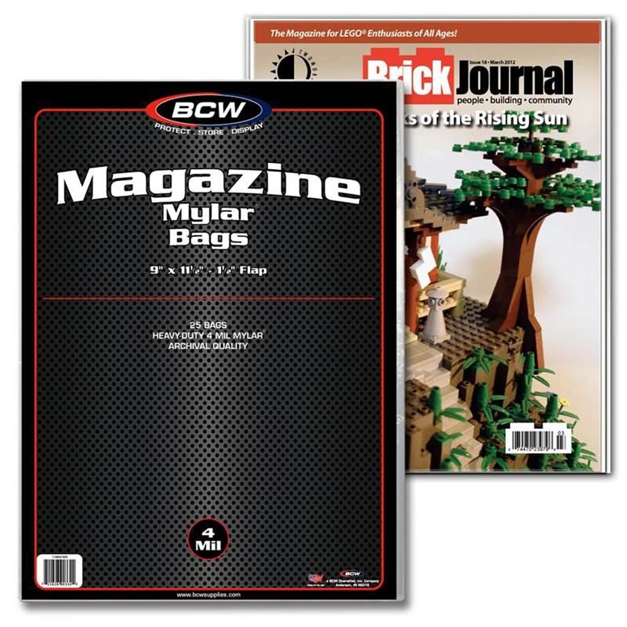 Magazine Size 4mm Mylar Sleeves 25-Pack