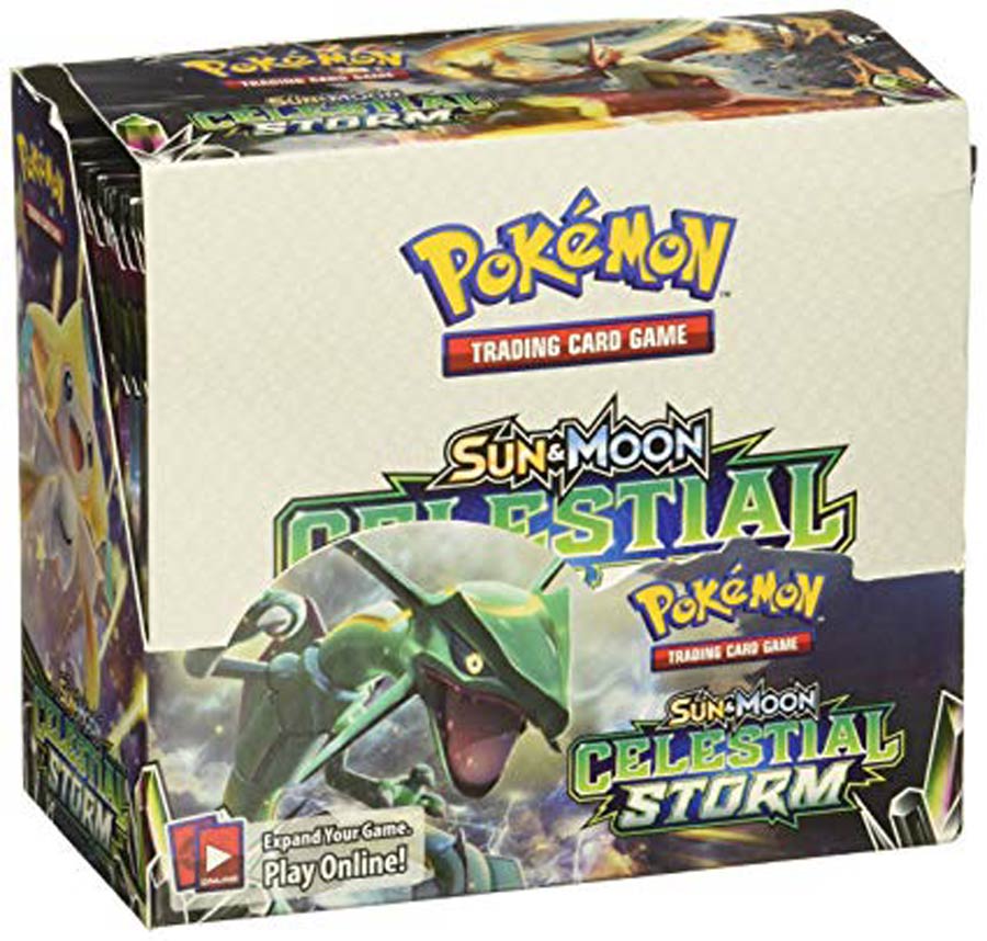 Pokemon TCG Sun And Moon Celestial Storm Theme Deck Display Of 8 Decks