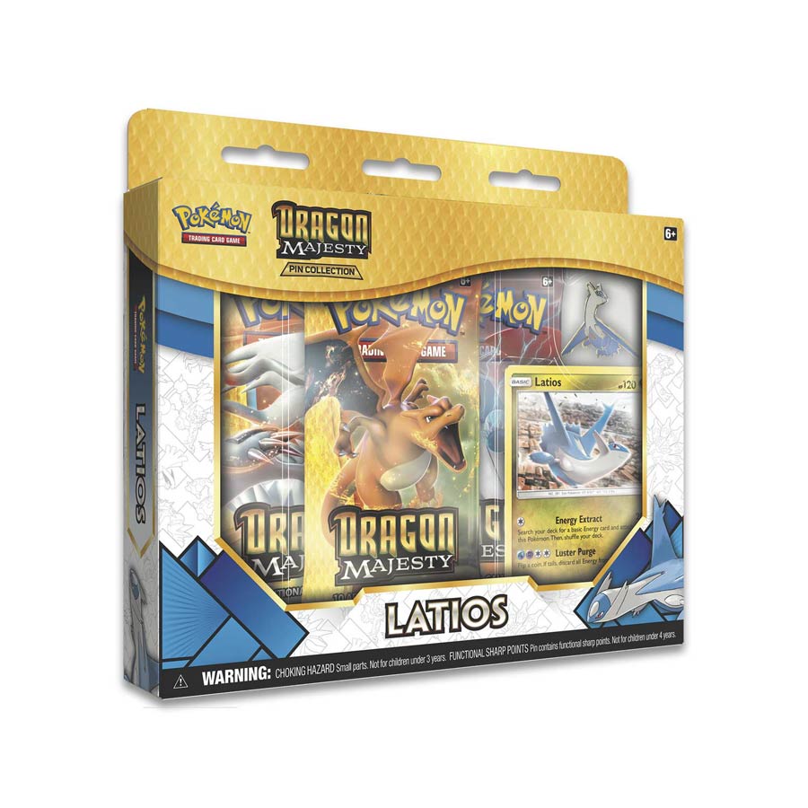 Pokemon TCG Dragon Majesty Latios Pin Collection Box
