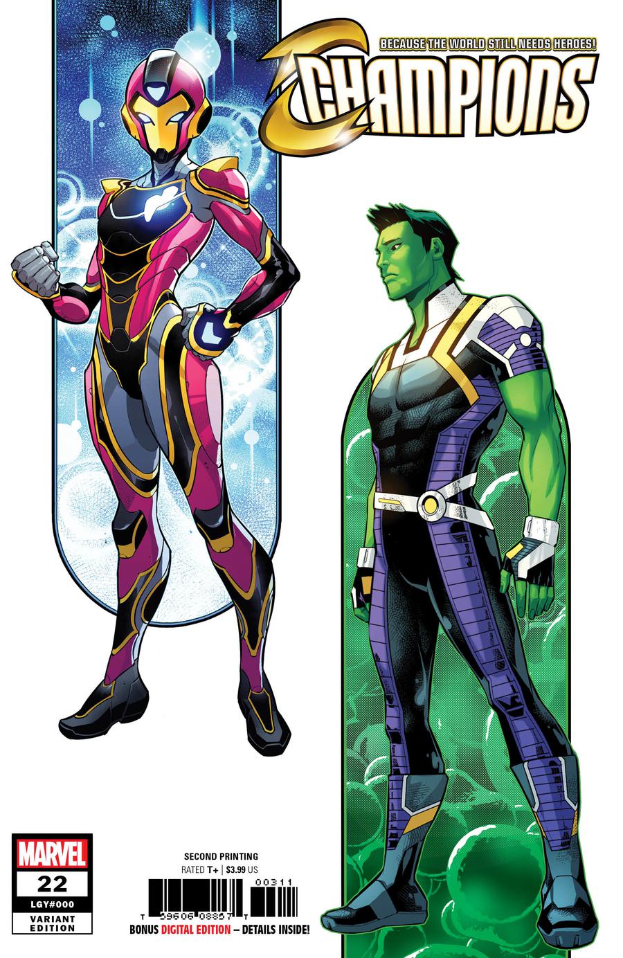 Champions (Marvel) Vol 2 #22 Cover B 2nd Ptg Variant Kevin Libranda Cover