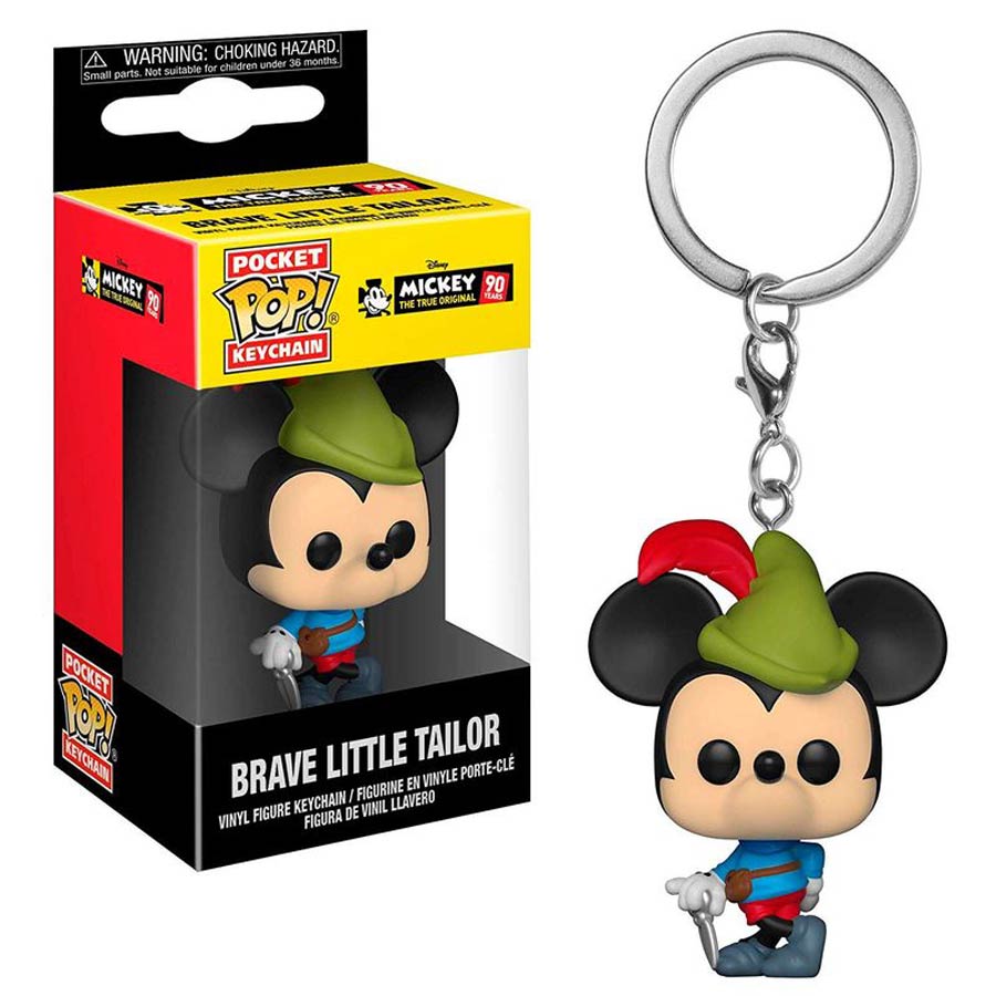 POP Disney Mickeys 90th Anniversary Brave Little Tailor Vinyl Pocket Keychain